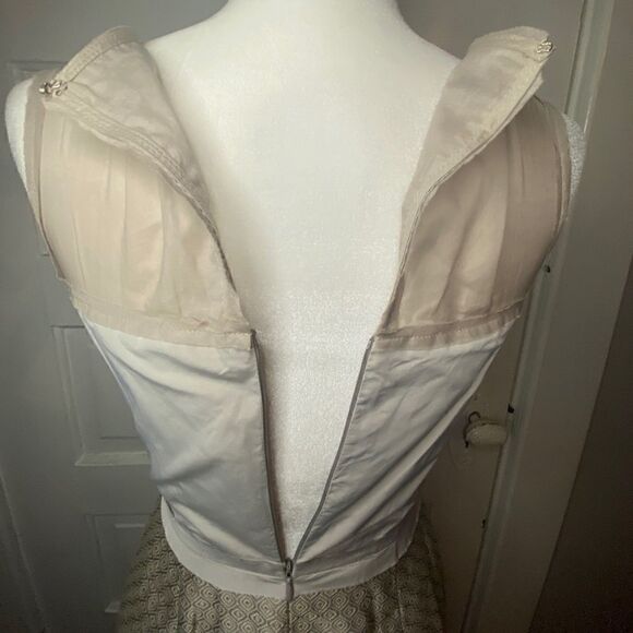 BCBGMaxAzria Nude Shoulder Pleated Dress - Picture 13 of 15